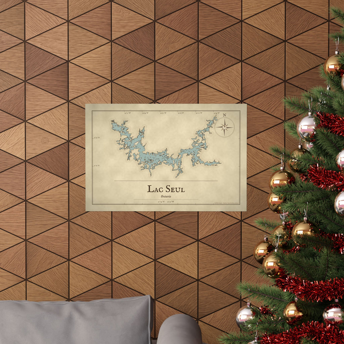Lac Seul Vintage Map poster wall art, view 6