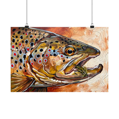 Legends Bold Close-Up Autumn Brown Trout poster wall art, view 2