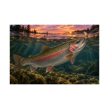 Dusk Rise Rainbow Trout poster wall art – photo 4