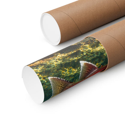 Clearwater Fall Coho Salmon poster shipped rolled in a protective tube