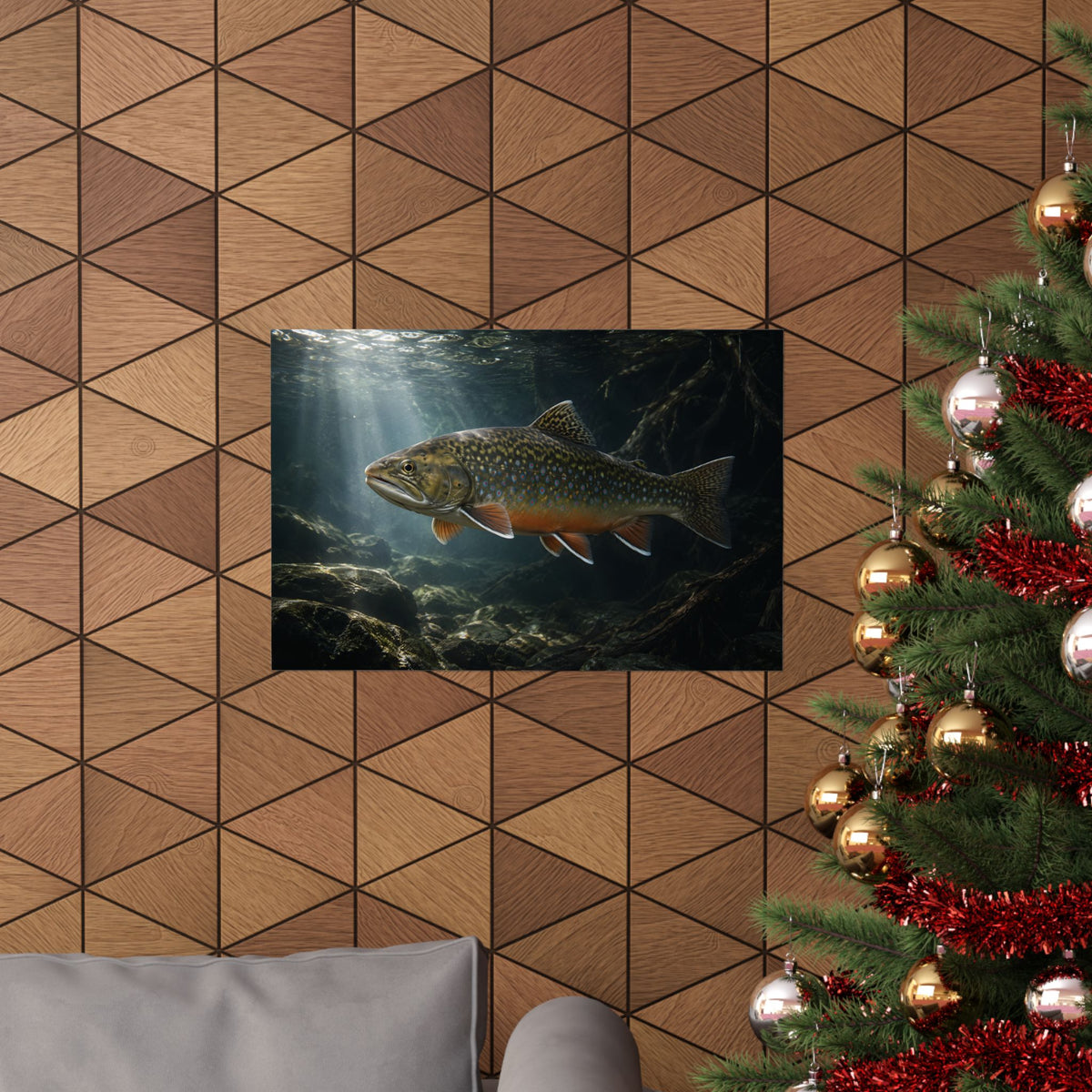 Shadow Pool Brook Trout poster wall art, view 6