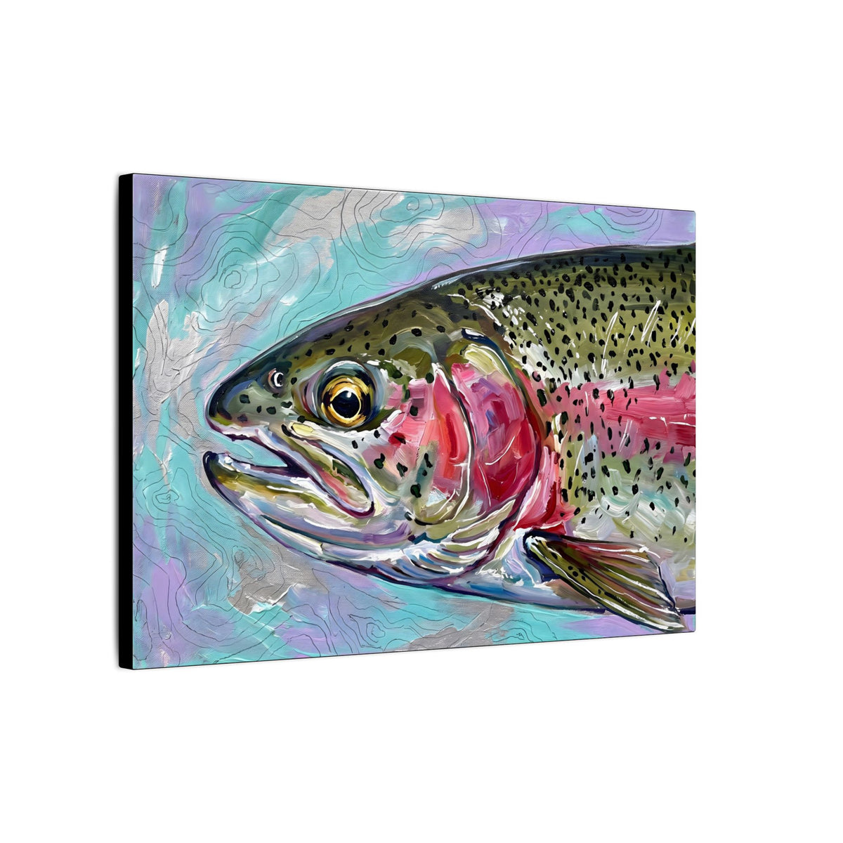 Legends Bold Close-Up River Rainbow Trout canvas wall art, view 4