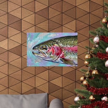 Legends Bold Close-Up River Rainbow Trout poster wall art, view 6