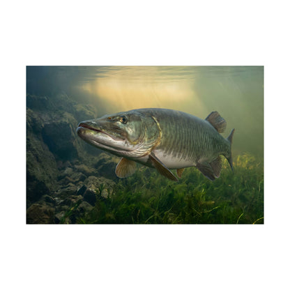 Golden Weed Line Hover Muskie poster wall art