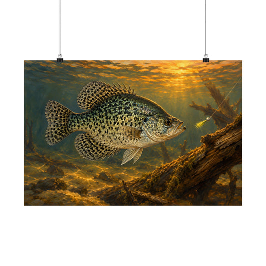 Papermouth at Dusk Crappie poster wall art, view 1