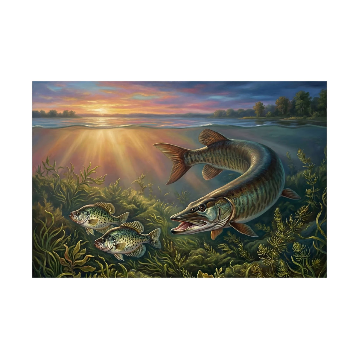 Muskie & Sunlight Muskie poster wall art