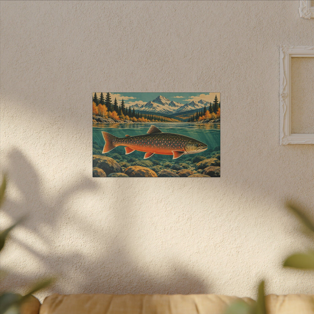 Beneath Autumn Mountains Dolly Varden canvas wall art, view 5