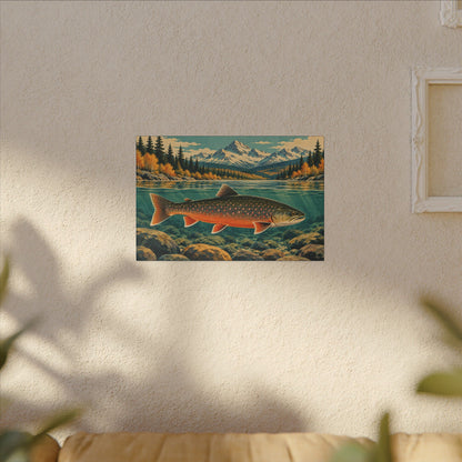 Beneath Autumn Mountains Dolly Varden canvas wall art, view 5
