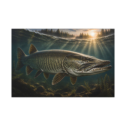 The Ghost Muskie canvas, 36x24 size view