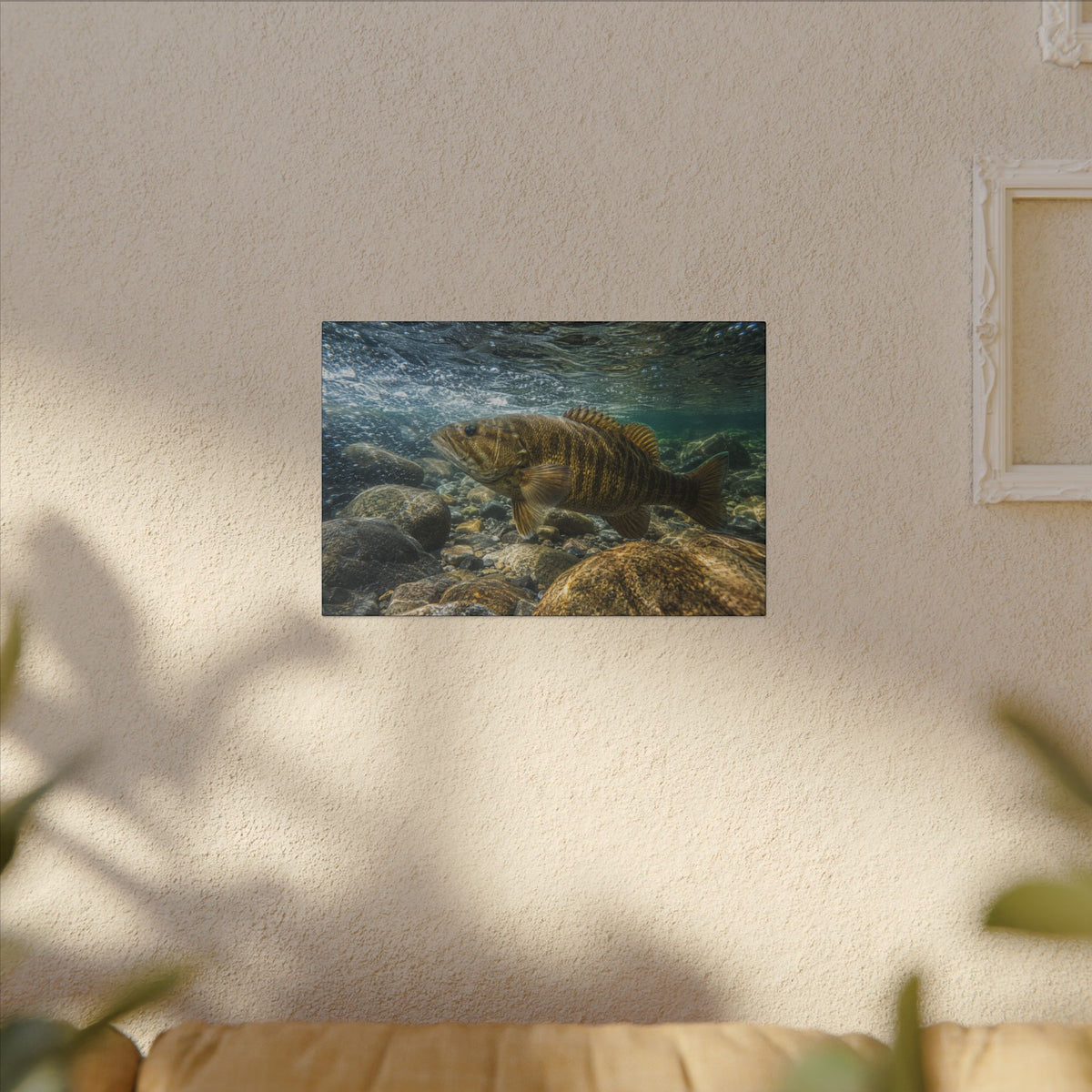 Current Seam Smallmouth Bass canvas wall art, view 5
