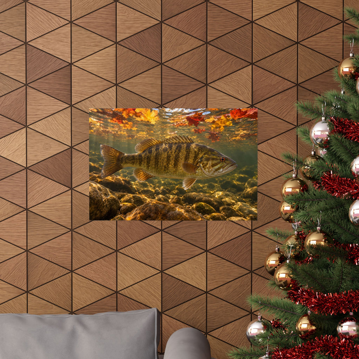 Autumn Bronze Smallmouth Bass poster wall art, view 6