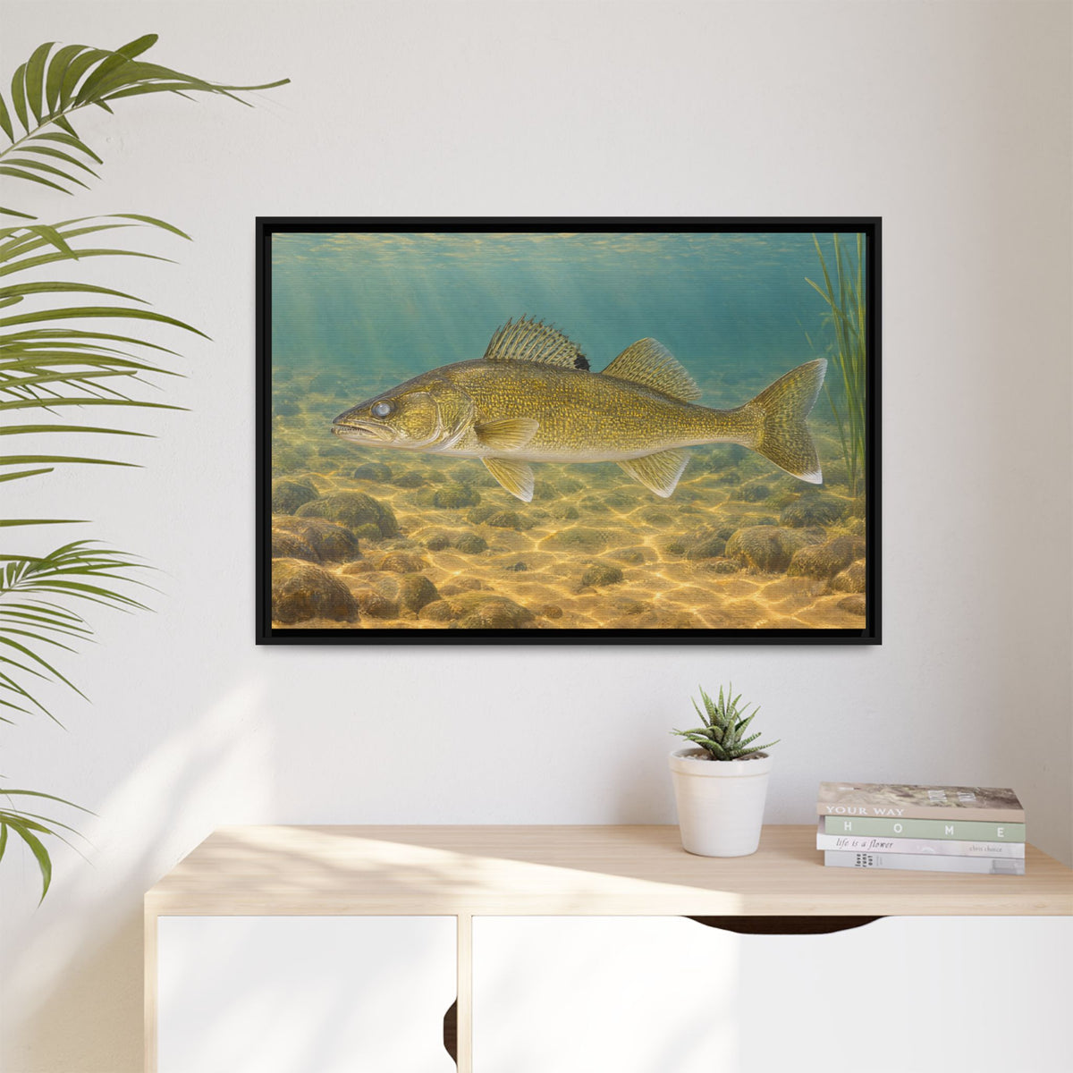 Sand Flats Walleye framed canvas wall art, view 5