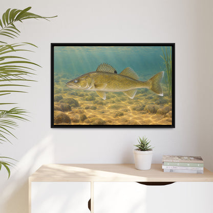 Sand Flats Walleye framed canvas wall art, view 5