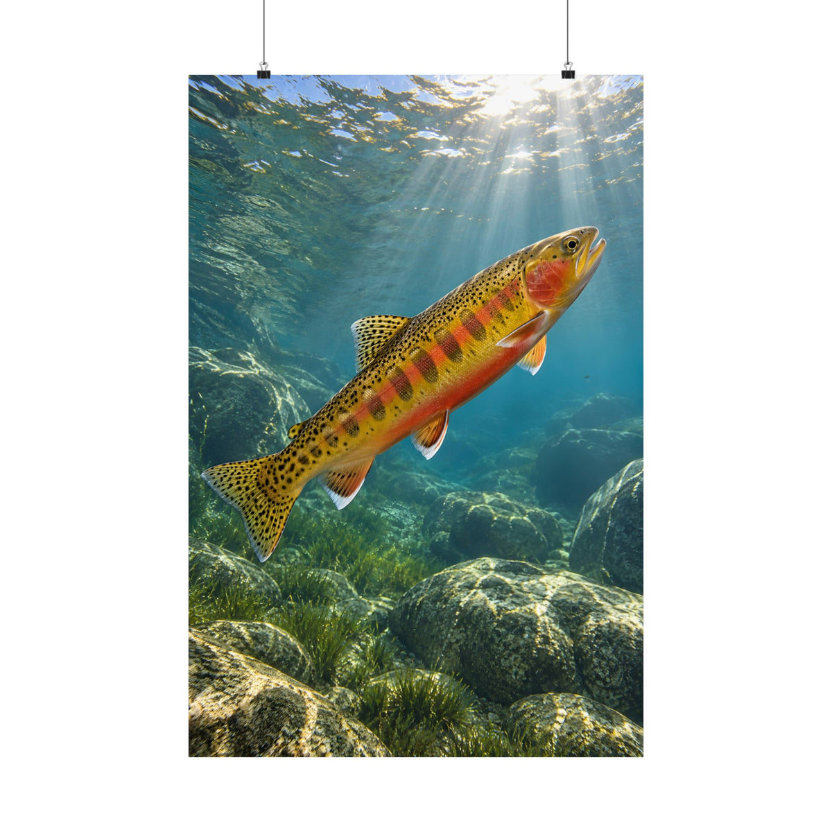 Rising Through Sierra Light Golden Trout poster wall art, view 2