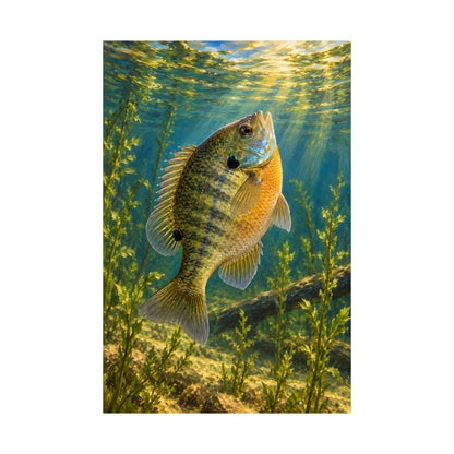 Summer Pond Bluegill vertical poster wall art, view 4