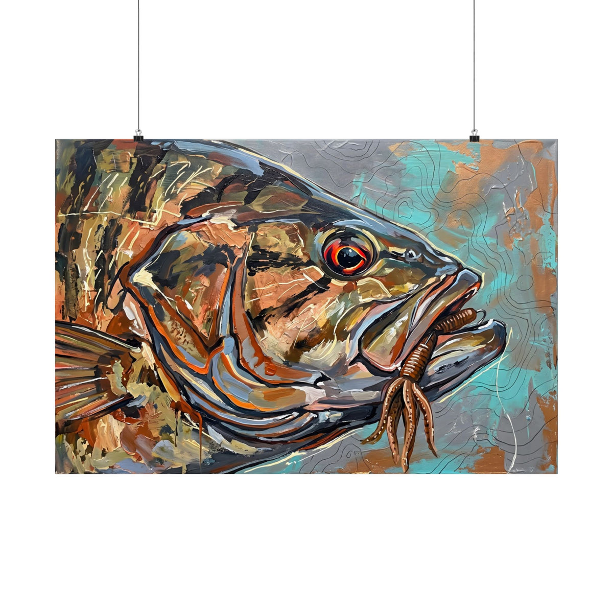 Legends Bold Close-Up Rocky Point Smallmouth Bass poster wall art, view 3