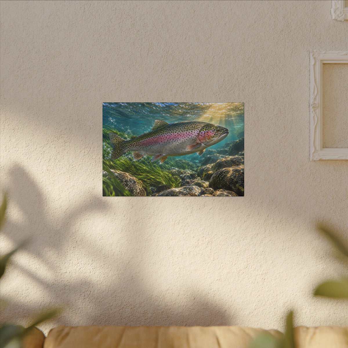 River of Gold Rainbow Trout canvas wall art, view 5