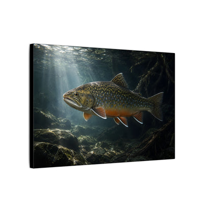 Shadow Pool Brook Trout canvas wall art, view 4