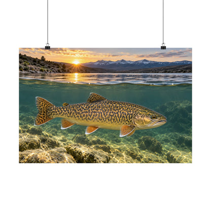High Desert Sunrise Tiger Trout poster wall art