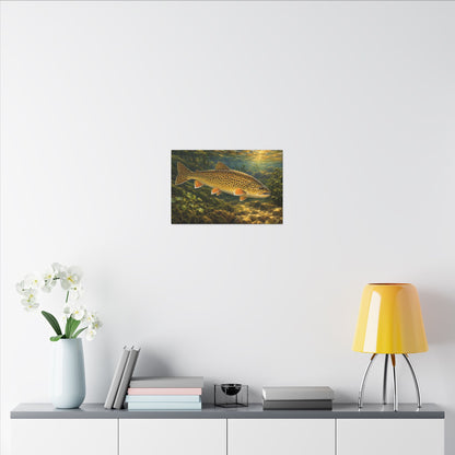 Golden Hour Watercress Tiger Trout canvas wall art, view 6