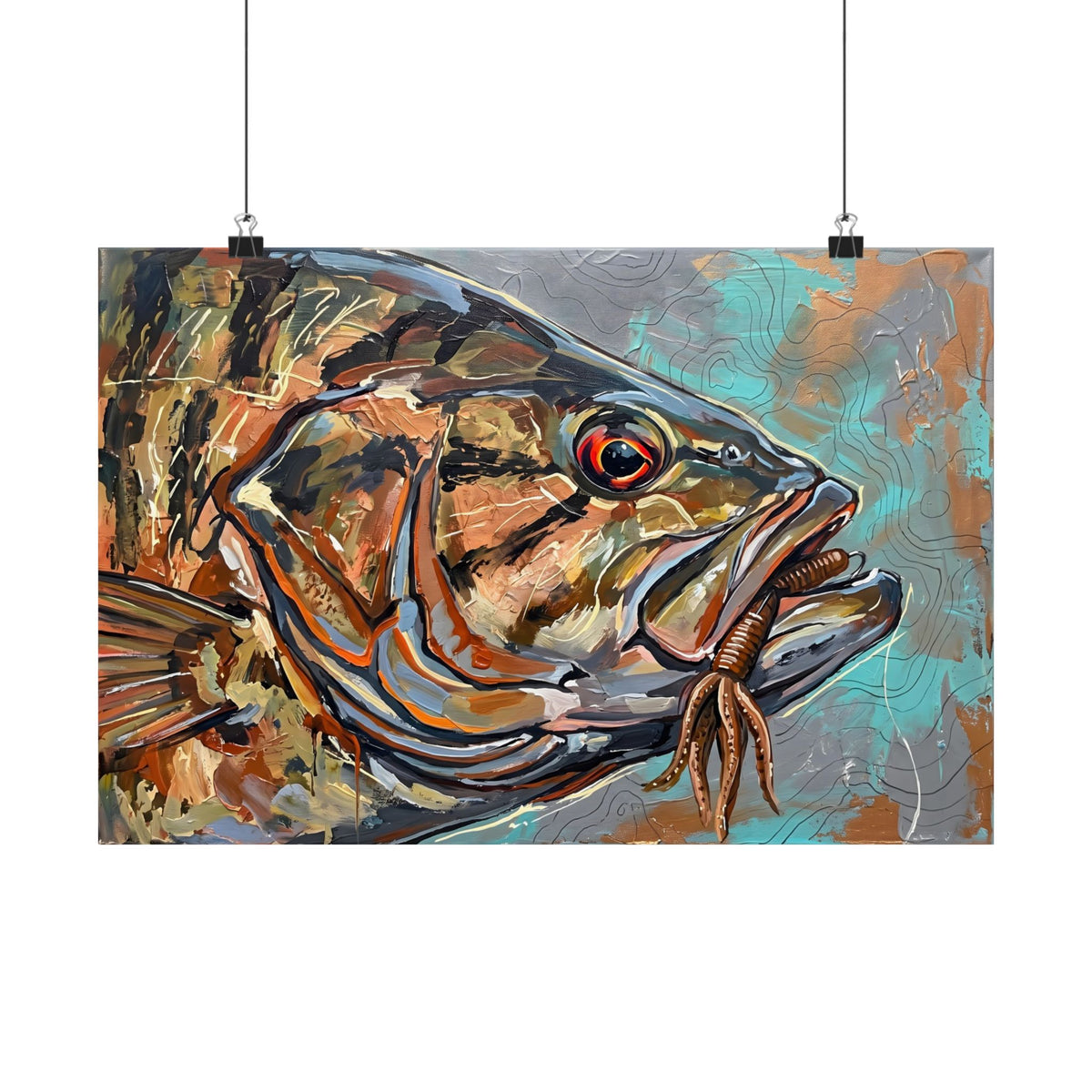 Legends Bold Close-Up Rocky Point Smallmouth Bass poster wall art, view 2