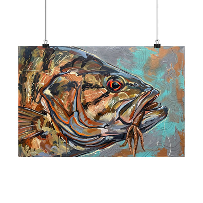 Legends Bold Close-Up Rocky Point Smallmouth Bass poster wall art, view 2