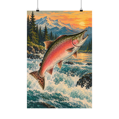 Great Salmon Run Pink Salmon poster wall art, view 3