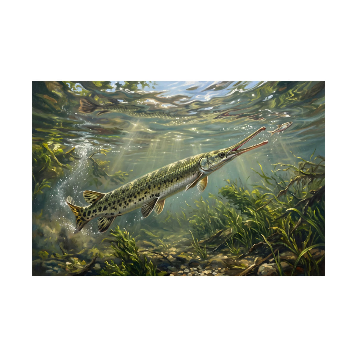 Longnose Gar Strike poster wall art, view 4