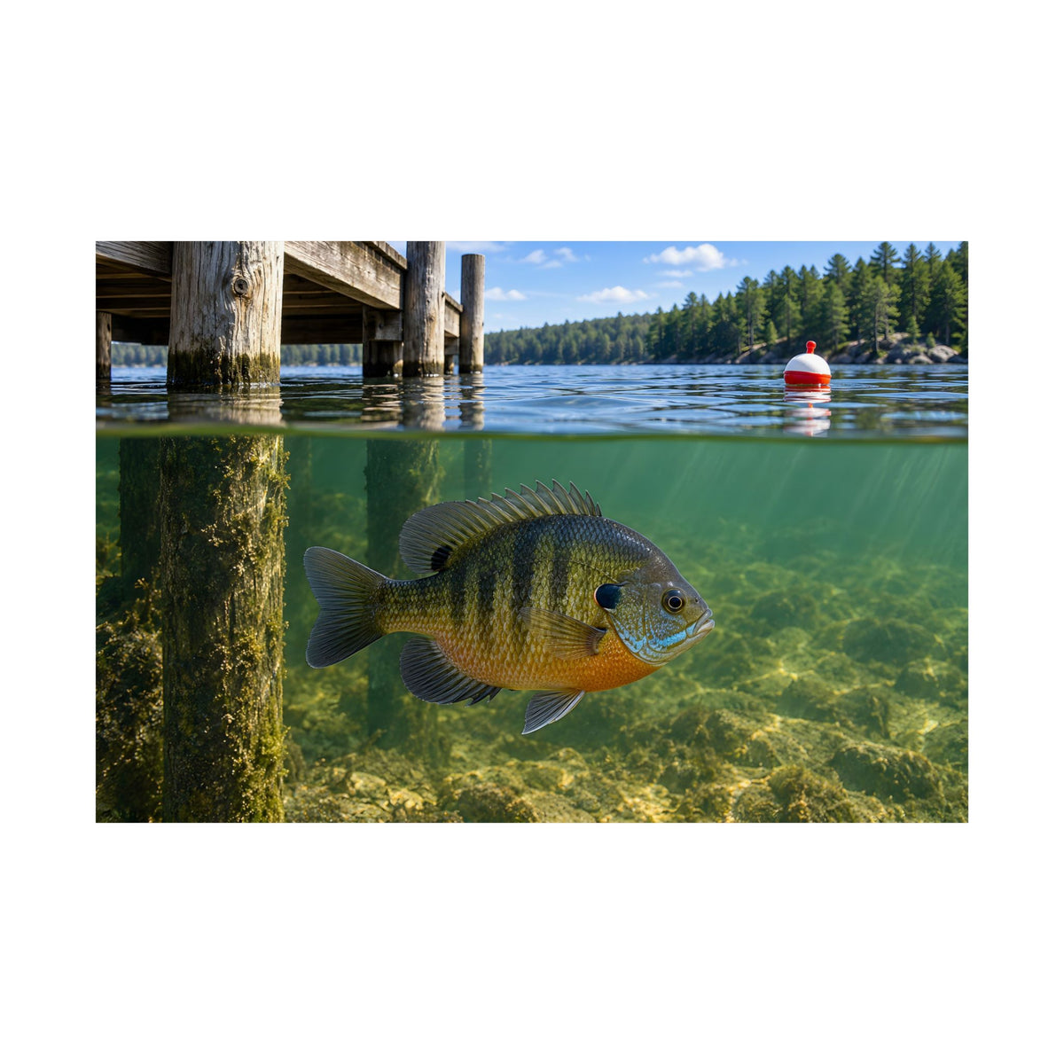 Lakeside Dock Bluegill poster wall art, view 4