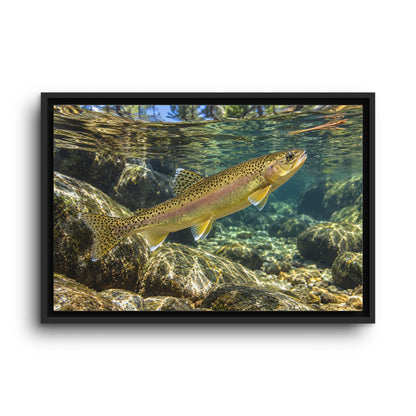 Ponderosa Pool Gila Trout framed canvas wall art, view 2