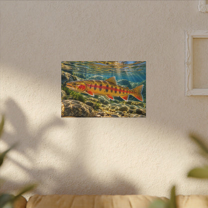 Sunlit Mountain Stream Golden Trout canvas wall art, view 5