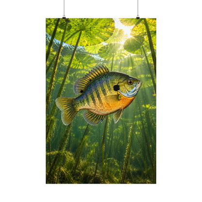 Under the Lily Pads Bluegill vertical poster wall art, view 2