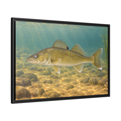 Sand Flats Walleye framed canvas wall art, view 4