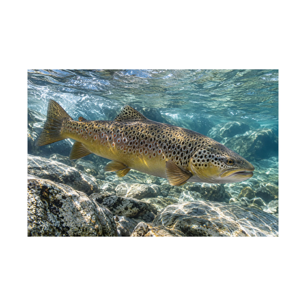 Emerald Undercut Brown Trout poster wall art, view 4