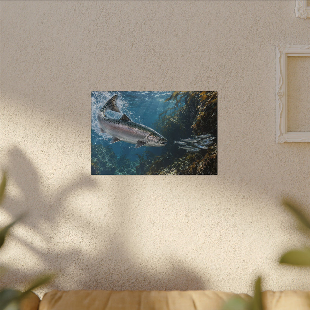 Silver Torpedo Chinook Salmon canvas wall art, view 5