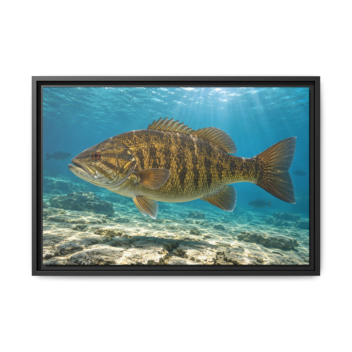 Great Lakes Giant Smallmouth Framed Canvas wall art, view 3