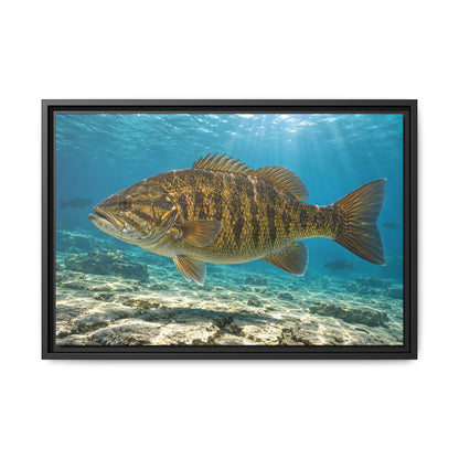 Great Lakes Giant Smallmouth Framed Canvas wall art, view 3