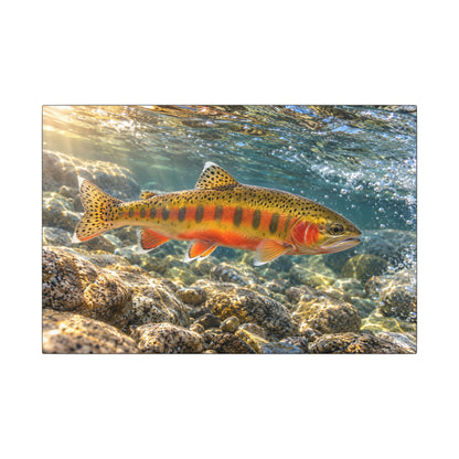 Sierra Sunrise Golden Trout canvas wall art