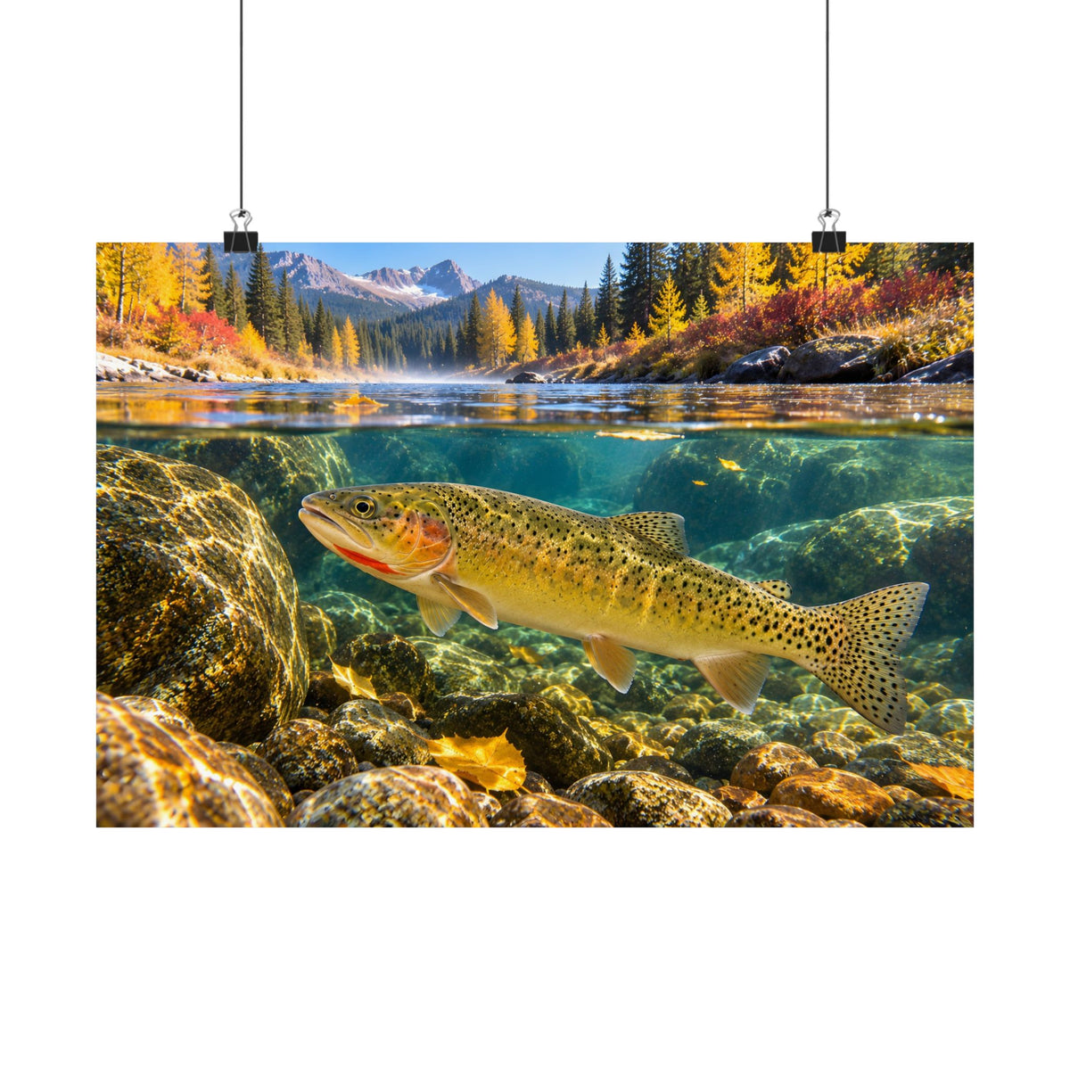 St. Joe Autumn Cutthroat Trout poster wall art, 18x12 size view