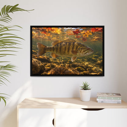 Autumn Bronze Smallmouth Framed Canvas wall art, view 5