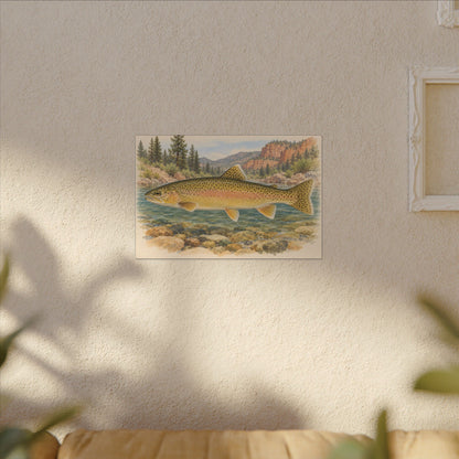 Gila Wilderness Watercolor Gila Trout canvas wall art, view 5