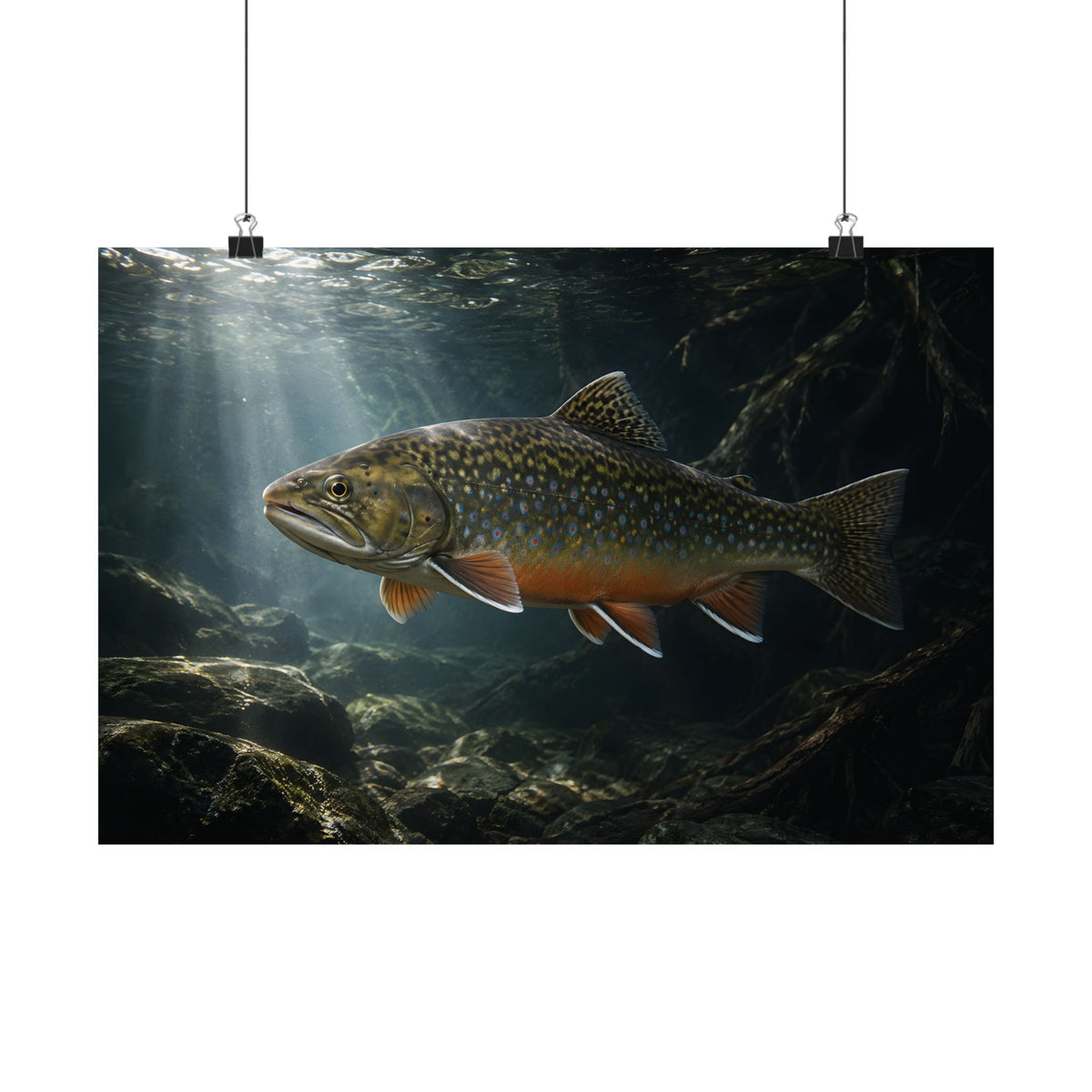 Shadow Pool Brook Trout poster wall art, view 2