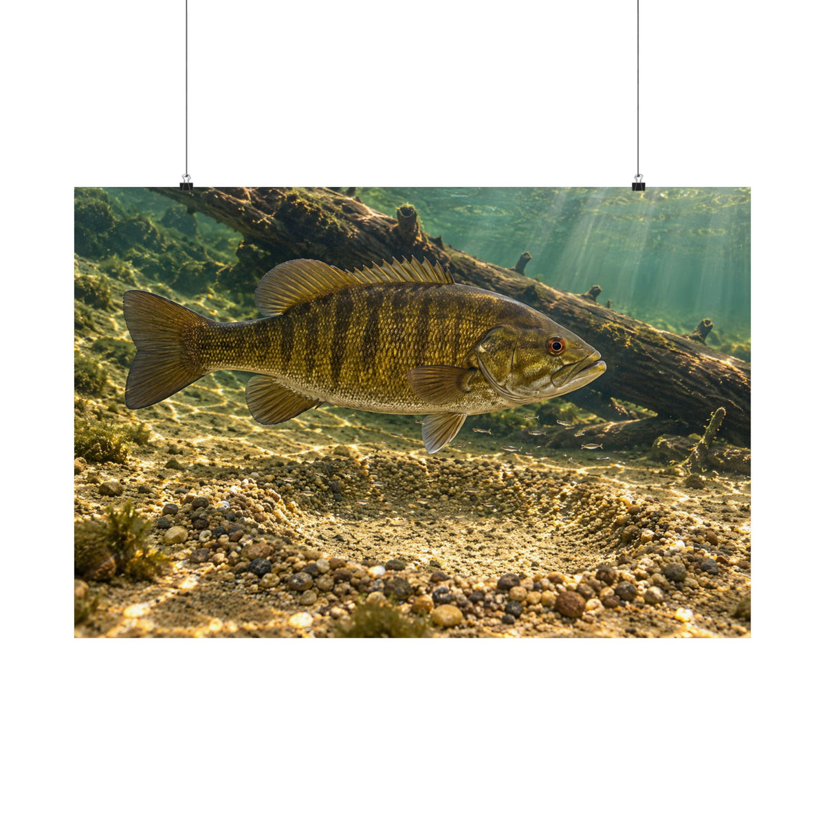 Spawning Bed Smallmouth Bass poster wall art, view 3