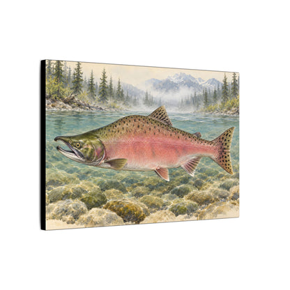 Spawning Creek Pink Salmon canvas wall art, view 4
