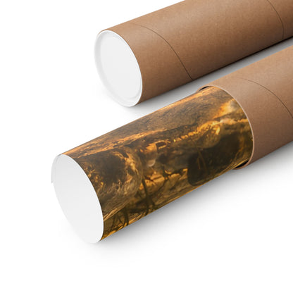 Copper Evening Flats Largemouth Bass poster shipped rolled in a protective tube