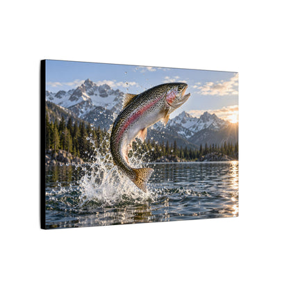 Alpine Thunder Rainbow Trout canvas wall art, view 4