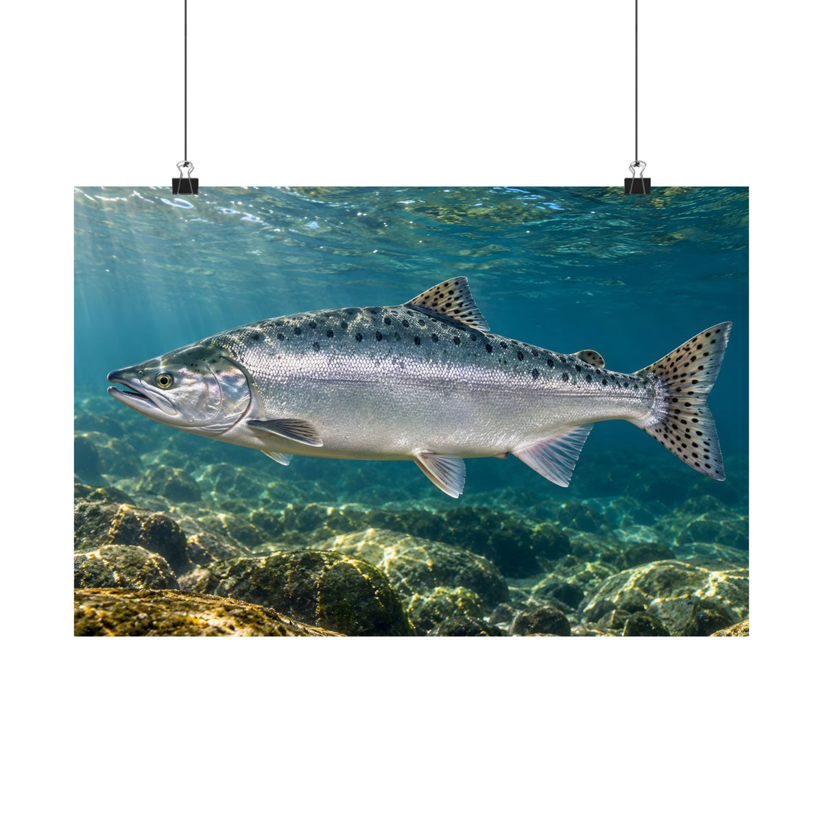 Silver Tide Pink Salmon poster wall art, view 2