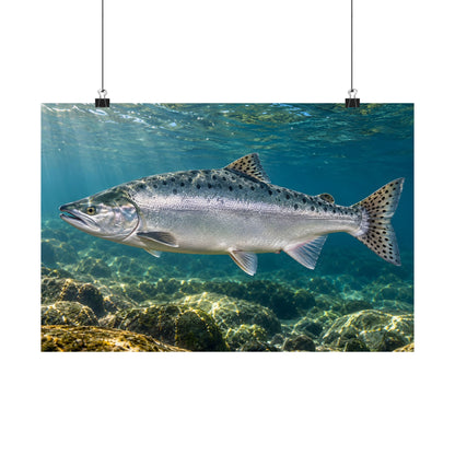 Silver Tide Pink Salmon poster wall art, view 2