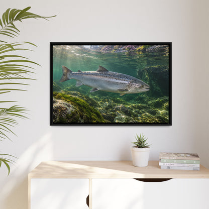 Autumn Passage Salmon framed canvas wall art, view 5