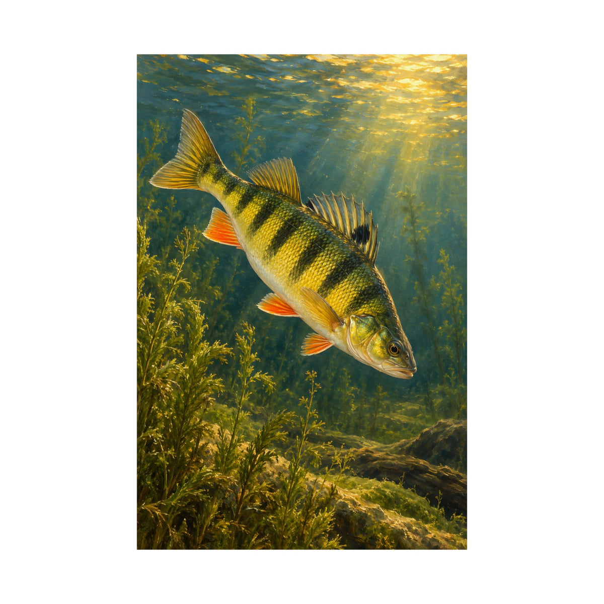 Golden Bars Yellow Perch poster wall art, view 4